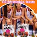 Wesnoy 20 Pcs Basketball Goodie Bag Pink Basketball Gameday Goodie Gifts Bags with Handles Reusable Sport Themed Favors for Candy Birthday Party Supplies 8 x 8 x 3.15''
