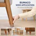 BUMACO 40Pcs Chair Leg Floor Protectors Chair Leg Protectors for Hardwood Floors Silicone Pads Covers to Protect Floors Universal L Clear Fit (1-5/16"~2")