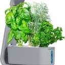AeroGarden Sprout with Gourmet Herb Seed Pod Kit - Indoor Garden with LED Grow Light, Cool Gray