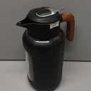 84 oz/2.5 Liter Glass Pitcher with Lid and Handle, Glass Carafe/Jug for Hot/Cold Water, Large Iced Tea Pitcher for Coffee, Juice and Homemade Beverage (Black)