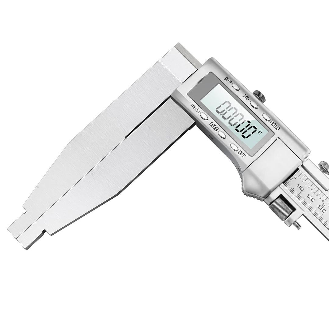 20 Inch Digital Caliper Long Jaw Caliper with 6" Jaw Depth Calipers Measuring Tool All-Metal Frame Large LCD Screen 0.0005"/ 0.01mm Resolution (20"/ 500mm)