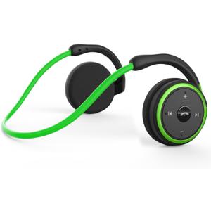 Small Bluetooth Headphones Wrap Around Head - Sports Wireless Headset with Built in Microphone and Crystal-Clear Sound, Foldable and Carried in The Purse, and 12-Hour Battery Life, Green
