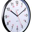 Kiera Grace Silent Round Wall-Clocks,  Black
