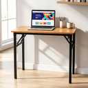 Need Small Computer Desk 31.5x15.7 Inch Folding Home Office Table Teak