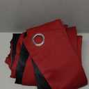 NICETOWN 100% Blackout Panels, Thermal Insulated Black Liner Curtains for Kitchen Room, Cold Blocking Drapes for Window Decoration (Set of 2, Burgundy Red, 42-inch Wide by 63-inch Long)