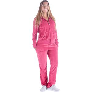 Facitisu Tracksuit for Women Set 2 Piece Joggers Velour Jogging Sweat Outfits Hoodie and Sweatpants Set (Medium, Coral)