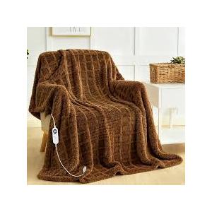 Eastsora Electric Heated Blanket King Size 90''x100'', Soft DualSided Flannel with Dual Control, 12 Heat Settings, 12H Timer, ETL FCC Certified, Overheat Protection, Machine Washable