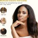 V-Shaped Titanium Hot Comb for Wigs & Natural Black Hair, Dual Voltage 100240V Pressing Comb with 3 Heat Settings (356428F), PTC Fast Heat, Auto-Off, Storage Pouch 2.0