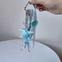 7-in-1 Detachable Bag Charms Set and Multi-Functional Keychains Bag Accessory (White)