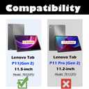 2 x [NOT for Lenovo Tab P11 11''] YRH for Lenovo P11 Gen 2 Case [11.5 inch] 2023, Slim Light Hard Shell Case for Lenovo Tab P11 2nd Gen (TB350FU), Darkblue