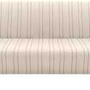 H.VERSAILTEX Stretch Futon Slipcover Armless Sofa Cover Furniture Protector Without Armrests Slipcover Soft with Elastic Bottom for Kids, Spandex Jacquard Modern Stripe Design, Natural