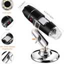 USB Digital Microscope 40X to 1000X, 8 LED Magnification Endoscope Camera with Carrying Case & Metal Stand, Compatible for Android Windows 7 8 10 11 Linux Mac (Not for iPhone/iPad)