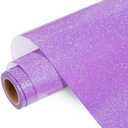 WRAPXPERT Lavender Glitter HTV Heat Transfer Vinyl Roll, Holographic Glitter HTV Vinyls, 12" x5ft Light Purple Sparkle Iron on Vinyl for Heat Vinyl Design, Shrits, Easy to Cut & Transfer