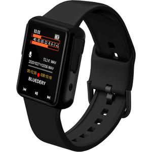 Voice Recorder Watch,32GB Audio Voice Bracelet Recording Device,Noise Cancellation Sound Recorder with Password,Alarm Clock,E-Book,Play Music with Internal Speaker or Earphones NO WiFi NO Bluetooth