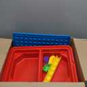 Toddler Sensory Kids Table with Lid | Sensory Bin | Kidoozie | Mega Block Compatible Lid | Indoor Outdoor Use , Red, G02521 17 x 12.5 x 11 inches
