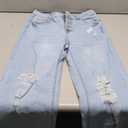 Utyful Women's High Waist Relaxed Fit Ripped Jeans Stretchy Flare Jeans Denim Pants (Cool Blue)
