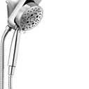 Delta 5-Setting HydroRain 2-in-1 Dual Shower Head, Chrome High Pressure Shower Head with Handheld Spray, 2.5 GPM Flow Rate, Lumicoat Chrome 58680-PR25