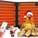 Chicken Coop Heater for Winter with Remote APP Control, 30''x12'' Large Foldable Chicken Heaters Warmer Inside Coop with Adjustable Timer Temp, 180W Safe Flat Panel Radiant Heater for Chickens Coops