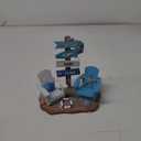 Beach Christmas Decor Costal Chair Resin with Animal Figurine Signs Ornament for Xmas Beach House Tabletop Table Mantle Decoration or Housewarming Holiday Gift 7x7 Inch(Coastal)