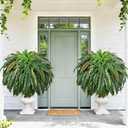 [133 Leaves Full Fake Ferns] Large 48inch Artificial Ferns for Outdoors, 1 PCS