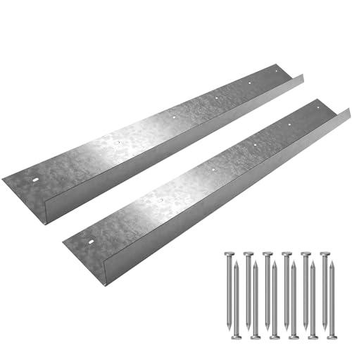 1PCS Rain Diverter 3.28FT Roof Rain Diverter For Shingles Roofing Rain Gutter Diverter Stainless Steel With Nails Protect Roof From Rain, 3/5" Thick