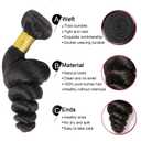 22 24 26 Inch #1B Loose Wave Bundles #1B Natural Black Loose Wave Bundles Human Hair Unprocessed Virgin Human Hair Bundle 150g