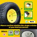 MAXROLLORS 20x8.00-8 Lawn Mower Tire and Wheel Assemblies, Not D-Axel Wheel
3.5" Offset Hub, 3/4" Borehole, 3/16" Keyway, 4-Ply, Tubeless, 2Pcs, 948 LBS, Yellow, Compatible Replacement for Riding Mower