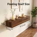 31.5'' Floating Console Table, Wooden Wall Mounted Entryway Table with Storage, Narrow Modern Hallway Table for Entryway & Front Hall - Walnut, 31.5" L x 6.0" W x 5.5" H