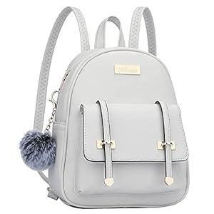 KKXIU Women Small Backpack Purse Convertible Leather Mini Daypacks Crossbody Shoulder Bag For Girls (White)