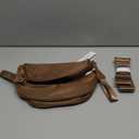 Spacious Nylon Crossbody Bag Bum Bag Handbags Wallets Purses Trendy Shoulder Bag for Women (Brown)