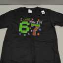 I was 6 Now I'm 7 Funny Pixel Block Gamer 7th Birthday T-Shirt, Small