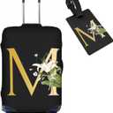 Decorative M Suitcase Protectors Elastic Washable Luggage Covers With Concealed Zippers For 18-32 Inch Luggage (Size M: Fits 22-24 Inch)