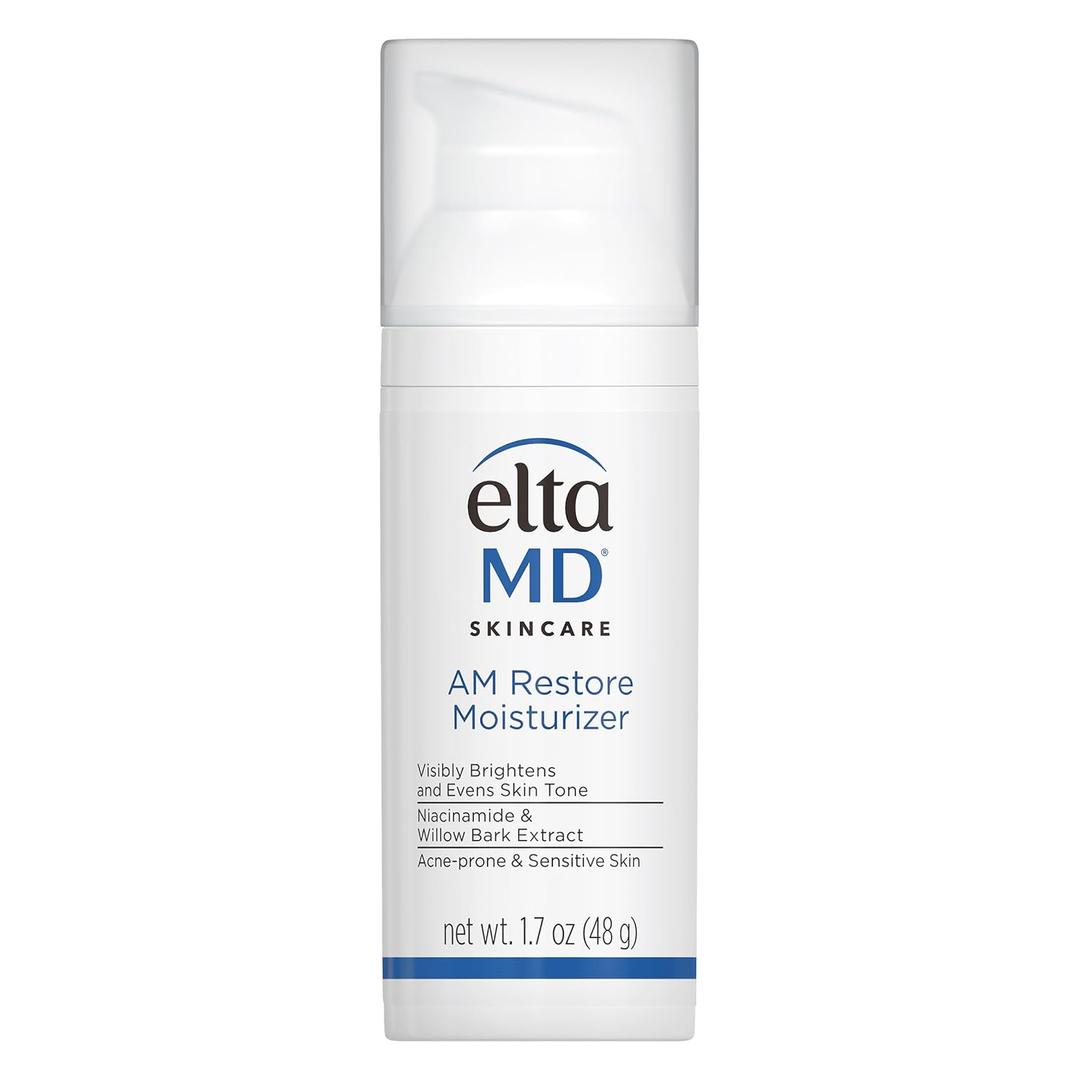 EltaMD AM Restore Daily Lightweight Facial Moisturizer | Smoothes, Hydrates, Brightens, and Tones, Made with Hyaluronic Acid and Niacinamide, For Acne-Prone and Sensitive Skin