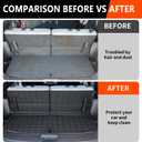 powoq Cargo Mat Compatible with 2022 2023 2024 2025 Mitsubishi Outlander 7-Seat Trunk Mat Backrest Mat Cargo Liner Replacement for 2022-2025 Mitsubishi Outlander Accessories(Trunk Mat+Backrest Mat)
