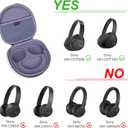 XANAD Hard Case for Sony WH-CH720N/WH-CH520N/WH-CH710N/WH-CH510 Wireless Bluetooth Noise Canceling Over The Ear Headphones - Storage Protective Travel Carrying Bag(Grey) (Gray Case with Mesh Bag)
