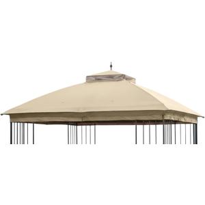 Garden Winds Reinforced RipLock 350 Replacement Canopy Top Cover Compatible with Style Selection 10' x 10' Gazebo Models TPGAZ9126A, TPGAZ9126B, TPGAZ9116D - Beige