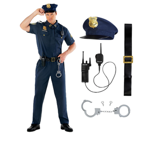Morph Police Costume Mens Cop Costume Police Uniform Mens Cop Outfit Adult Halloween, S