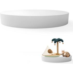Jueraori Round Display Pedestal Stands, Party Event Decor Cylinder Plinth Stand, Wedding Decoration Display Platform Base Stand For Home Boutiques Jewelry Display (White, 31.5x3.9in)