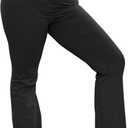 STRETCH IS COMFORT Plus Size High Waist Bootcut Yoga Pants Women|Flare Leggings for Women|Pants Pockets Capri and Full-Length (Black, XXL)