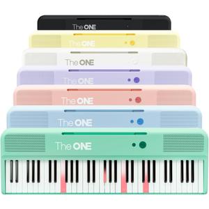 The ONE Smart Keyboard COLOR 61 Lighted Keys Piano Keyboard, MIDI Electric Piano for Beginners with 256 Tones, 64 Polyphony, Built-in LED Lights and Free Apps (Green)