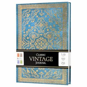 PAPERBAY Grimoire Journal Hardcover 7x10 inch, 256 Lined Pages Gold Vintage Dream Book of Shadows Gothic Journal Diary, B5 Dark Academia Poetry Fantasy Notebook for Women (Blue)