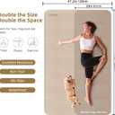 Large Yoga Mat, 74"x47.2" Extra Wide & Long Foldable Yoga Mat, 0.4" Thick Folding Yoga Mat, 2-Person Workout Mat for Home Gym, Extra Large Non-Slip Fitness Mat for HIIT, Yoga, Stretching, Portable Design for Easy Storage