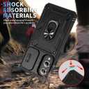 3 x Lunivop Compatible with Samsung Galaxy s25 Edge Case 360Metal Rotated Ring Holder Magnetic KickstandCamera Protection Military - Grade Heavy Duty for Galaxy s25 Edge Case 2025 Black