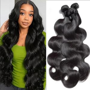 Body Wave Bundles Human Hair 22 24 26 Inch 100% Unprocessed Human Hair Bundles 12A Brazilian Virgin Hair Weave Body Wave 3 Pieces Natural Black Color