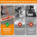 BEAMNOVA Bull Float Concrete Tools with 48 * 12 Inches Stainless Steel Scraper Concrete Trowel 181 in Cement Extension Rod Concrete Finishing Tools Kit