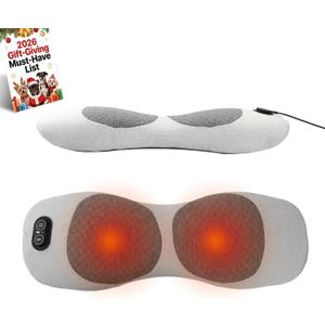 Smooth Spine Triple Fusion Back Massager for Sciatica Pain Relief Deep Tissue Neck Massager Release Tool Massagers with Heat 3 in 1 Massage Devices for Bulging Disc and Chronic Pain Relief