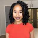 Fulcrum Passion Twist Hair 10 Inch, 8 Packs Passion Twist Crochet Hair for Black Women, Prelooped Crochet Twist Hair with Curly Ends (10Inch, 1B#)