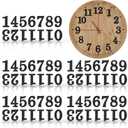 Jetec 75 Pieces Wooden Clock Numbers Kit in 5 Sets Arabic Clock Numbers Self Adhesive Accessories for DIY Decoration(Black)