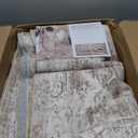 Madane 8x10 Area Rugs for Living Room, Machine Washable Vintage Rug with Non-Slip Backing, Soft Floral Print Large Throw Rugs, Thin Carpet for Bedroom Dining Room Farmhouse (8 x 10, Brown/Sand)