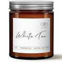 White Tea Strong Scented Candles, Organic Soy Candle for Home Scented, Hand-Poured Jar Candle, Gifts for Women|Men|Families|Friend|Colleague, as Birthday|Holiday|Relaxation Gifts (7oz)